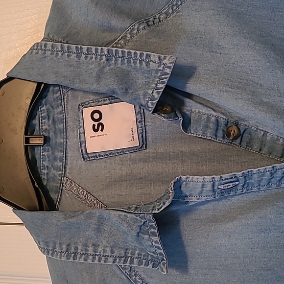 Sonoma Chambray Button Down Shirt Large - Picture 3 of 9